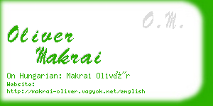 oliver makrai business card